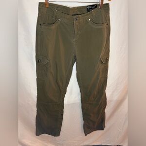 Kühl Cargo Pants w/ Calf Clasp, Women's 12 Reg (Moss Green)